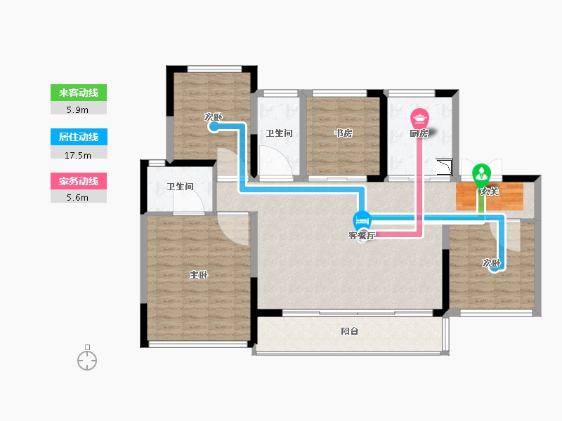 陕西省-西安市-中天峯悦-112.00-户型库-动静线