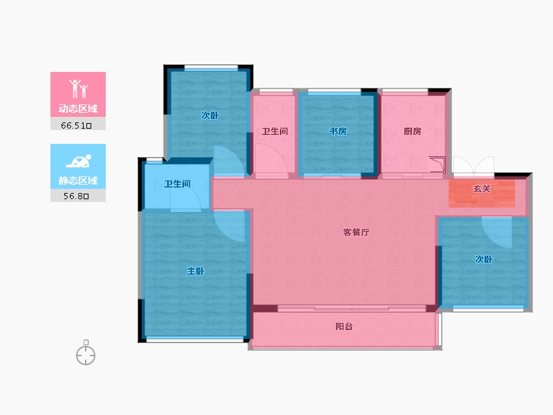 陕西省-西安市-中天峯悦-112.00-户型库-动静分区