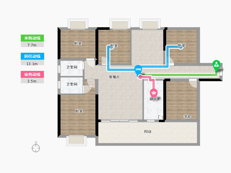 广西壮族自治区-玉林市-盛世翰林山水名城-138.34-户型库-动静线