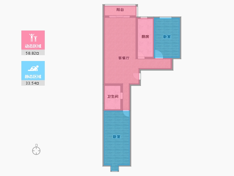 甘肃省-兰州市-北海水印泉山-81.64-户型库-动静分区