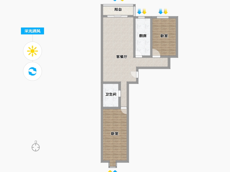 甘肃省-兰州市-北海水印泉山-81.64-户型库-采光通风