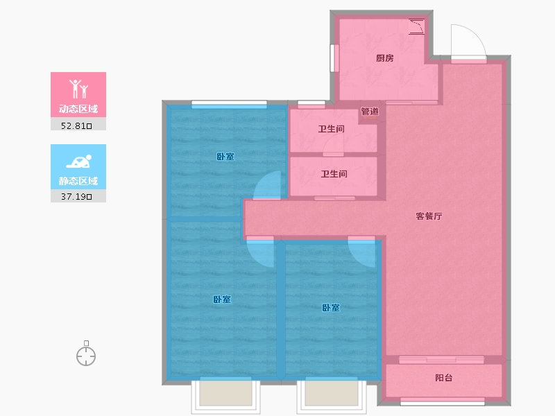 山西省-大同市-大同富力悦玺-80.08-户型库-动静分区