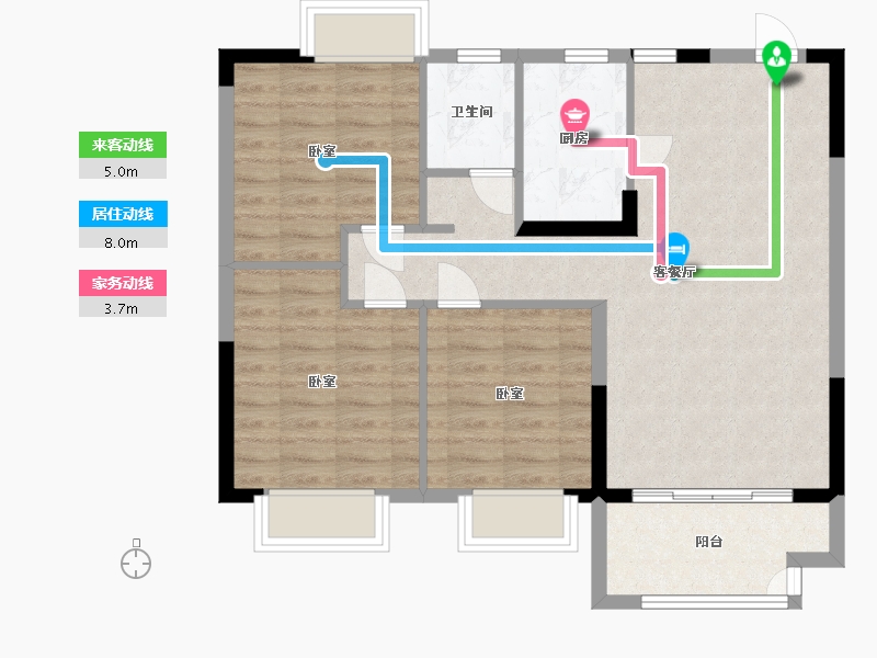 江苏省-常州市-龙控绿地公园道-78.00-户型库-动静线