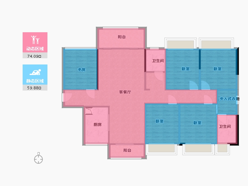 广西壮族自治区-玉林市-永利印象-122.16-户型库-动静分区