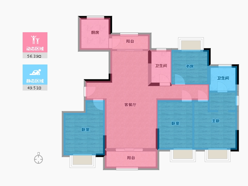 江西省-抚州市-南崇·城市之光-94.00-户型库-动静分区