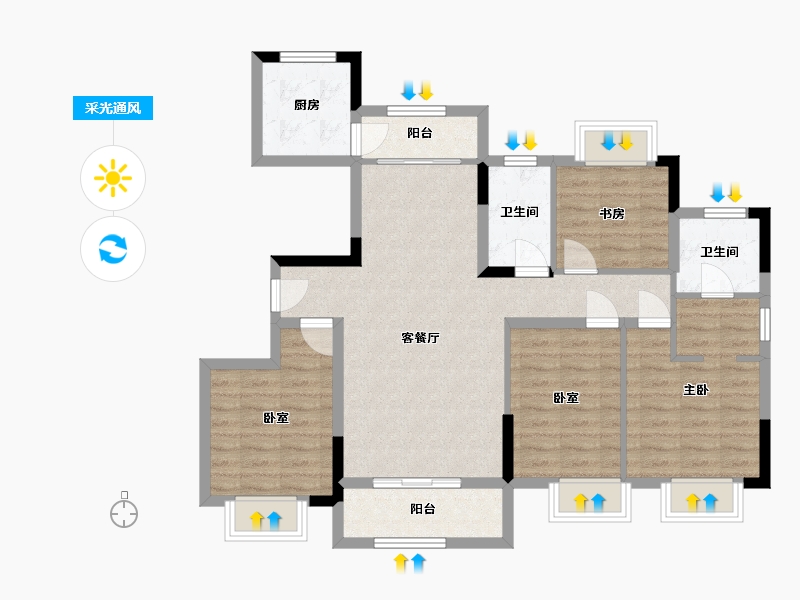 江西省-抚州市-南崇·城市之光-94.00-户型库-采光通风