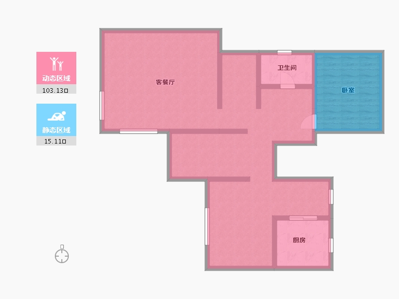 陕西省-西安市-山水香堤溪墅-105.87-户型库-动静分区