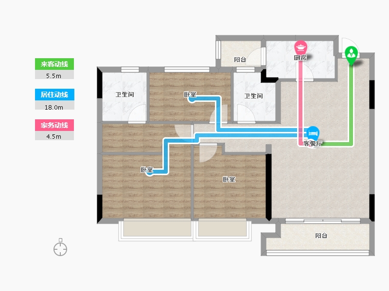 贵州省-遵义市-恒大翡翠华庭-100.00-户型库-动静线