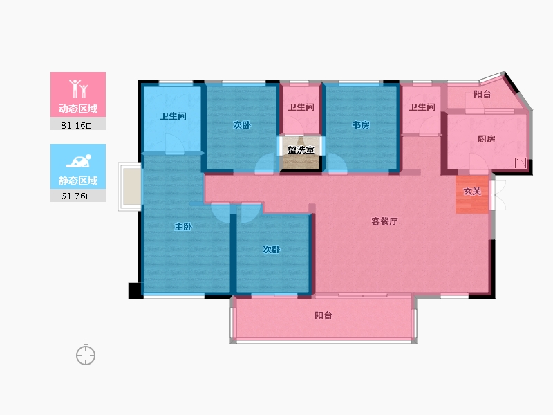 云南省-昆明市-东原璞阅-130.01-户型库-动静分区