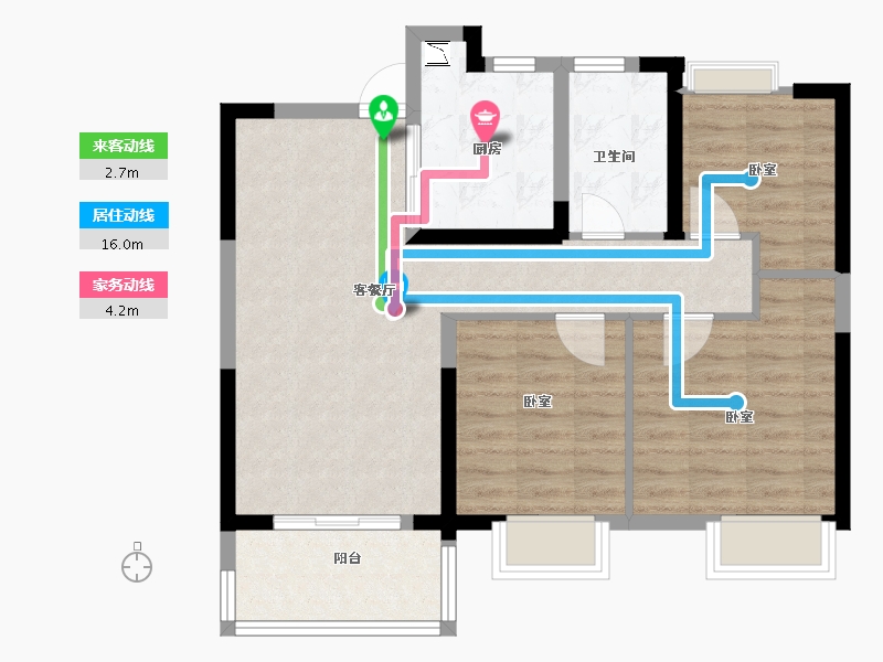 江苏省-徐州市-四季连城·锦宸-73.54-户型库-动静线