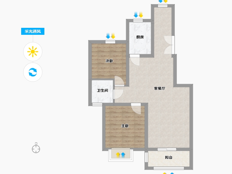 陕西省-西安市-九境城-65.91-户型库-采光通风