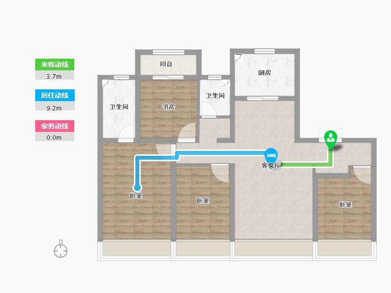 陕西省-西安市-龙湖春江天序-98.32-户型库-动静线