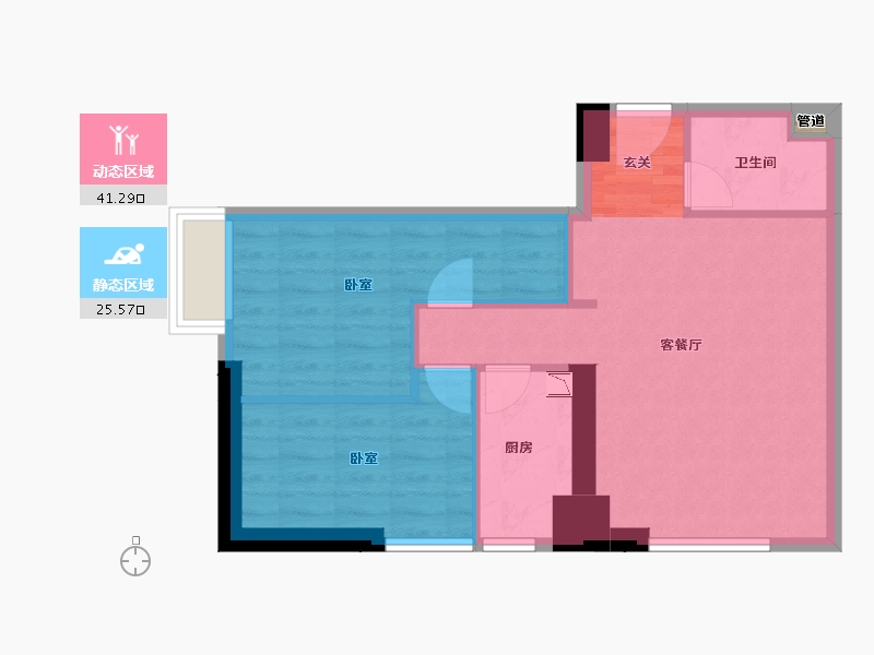 陕西省-西安市-感恩天禧-58.67-户型库-动静分区