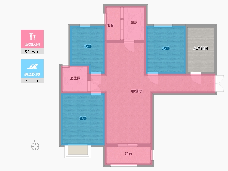 陕西省-西安市-九境城-82.50-户型库-动静分区