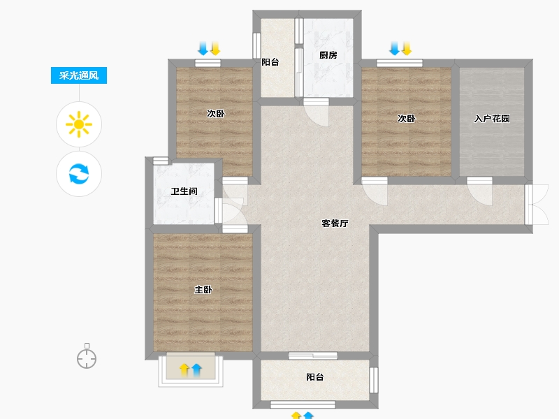 陕西省-西安市-九境城-82.50-户型库-采光通风