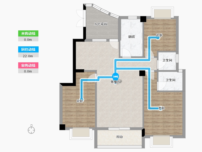 广西壮族自治区-北海市-港鹏公园印象-96.17-户型库-动静线