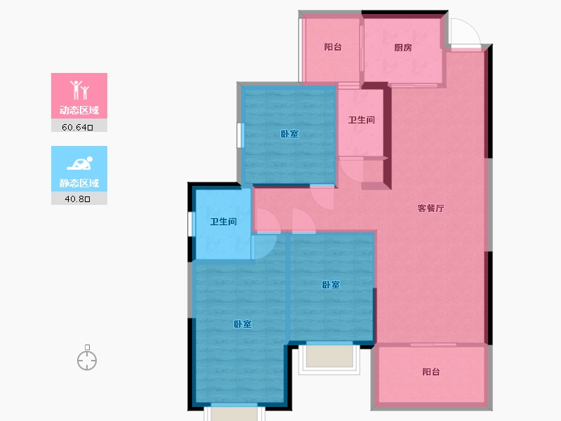 广西壮族自治区-玉林市-天湖御林湾-91.63-户型库-动静分区