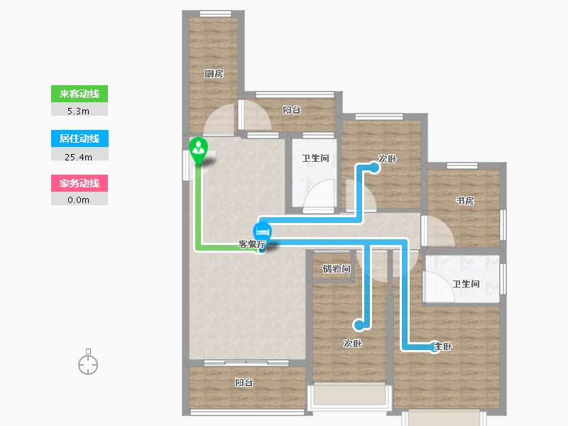 江苏省-徐州市-恒大林溪郡-119.99-户型库-动静线