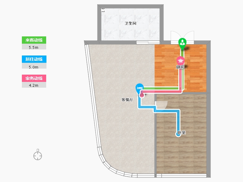 江苏省-苏州市-水秀天地-66.42-户型库-动静线