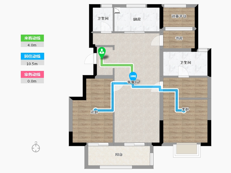 江苏省-苏州市-香悦四季雅苑-88.79-户型库-动静线