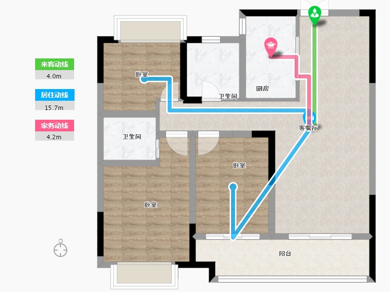 江苏省-徐州市-吾疆-93.00-户型库-动静线