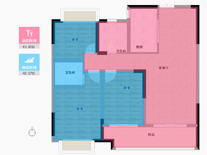 江苏省-徐州市-吾疆-93.00-户型库-动静分区