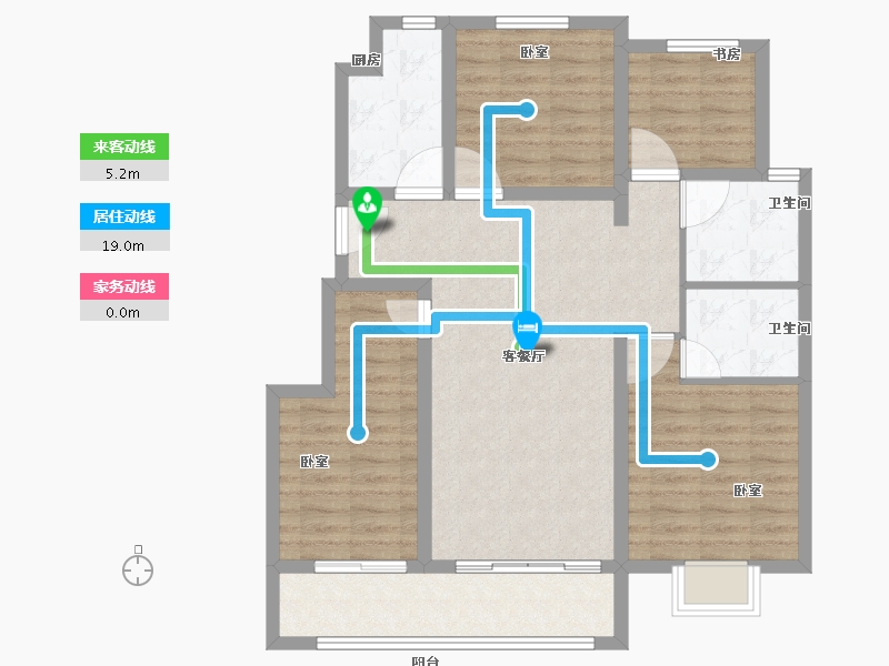 江苏省-常州市-中昂·璟院-92.99-户型库-动静线