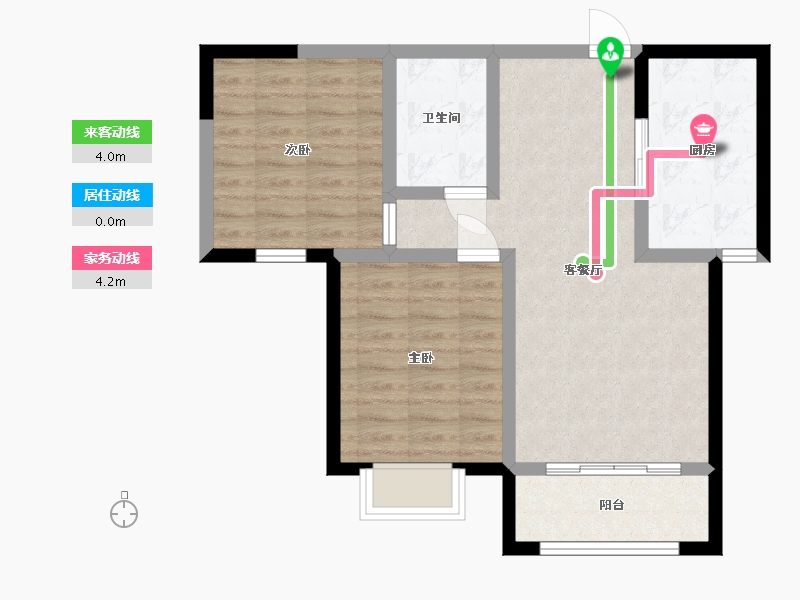 甘肃省-兰州市-康太阳光家园-66.55-户型库-动静线