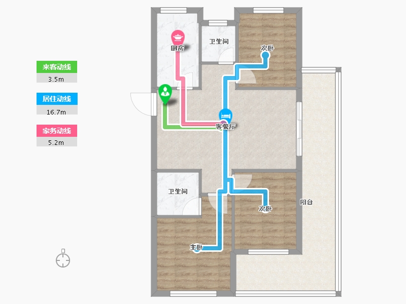 江苏省-徐州市-荣华公园四季-86.00-户型库-动静线