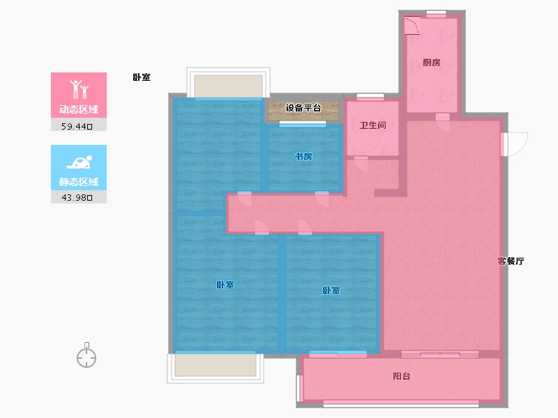 安徽省-宿州市-宿州绿地城际空间站-93.19-户型库-动静分区