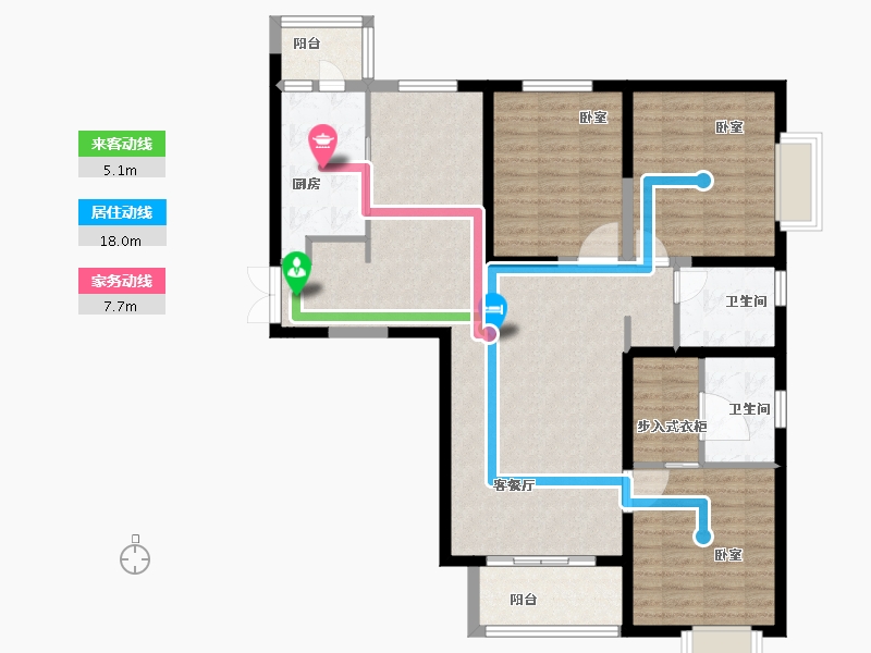 甘肃省-兰州市-扶正太和上城-109.80-户型库-动静线