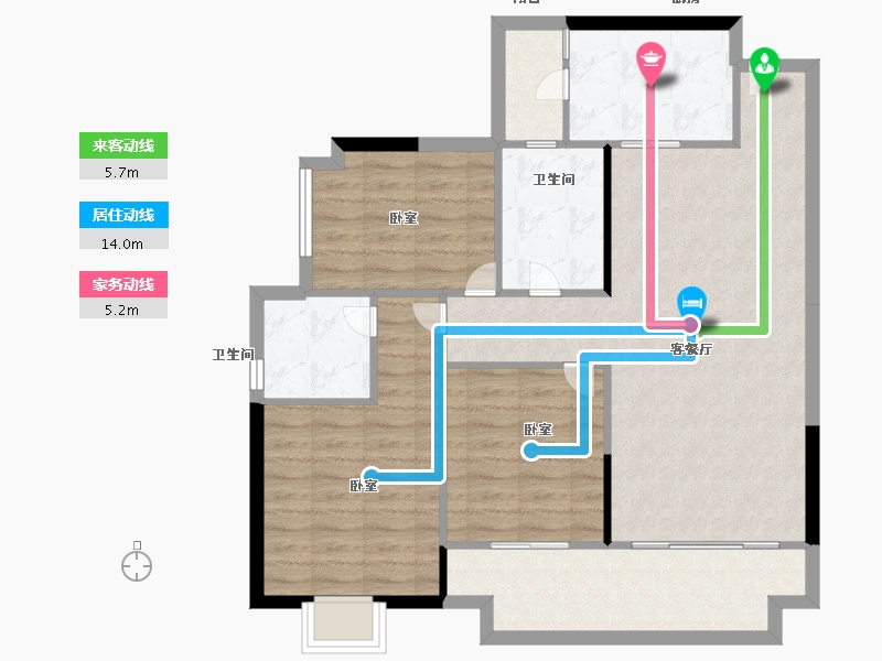 江西省-抚州市-家和十里桃源-93.99-户型库-动静线