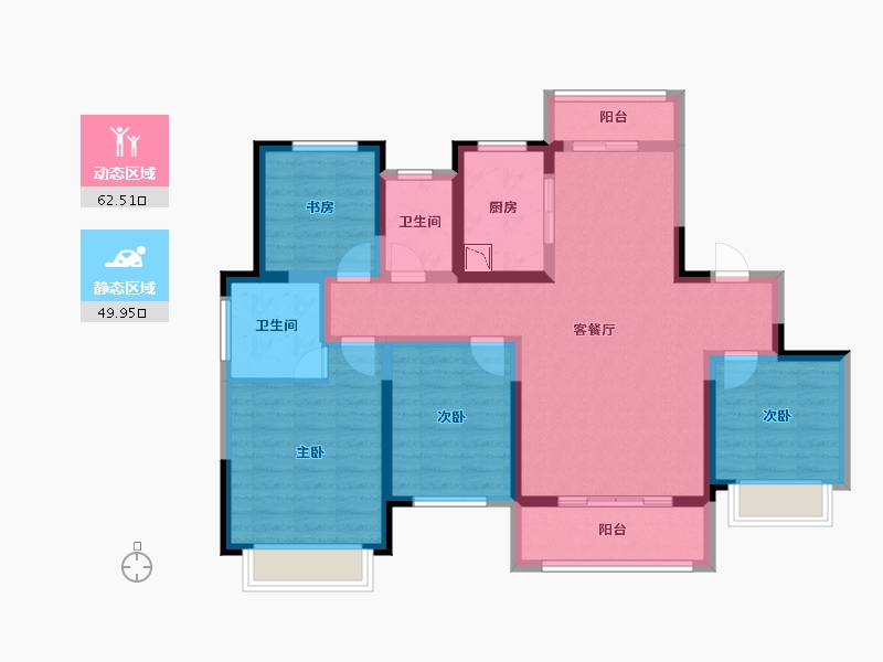 陕西省-榆林市-德通·新时代-98.80-户型库-动静分区