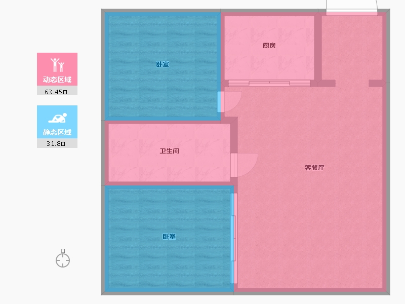 江苏省-苏州市-水秀天地-87.00-户型库-动静分区