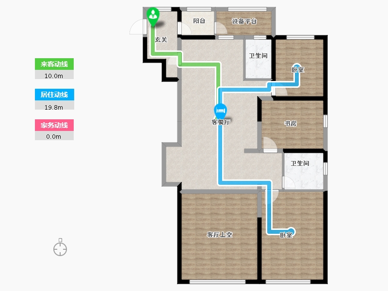 陕西省-西安市-群贤道九号九峯-123.96-户型库-动静线