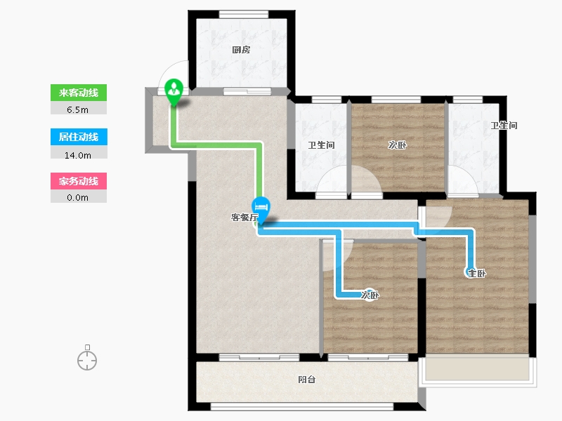 江苏省-徐州市-美的金科·云筑-100.00-户型库-动静线