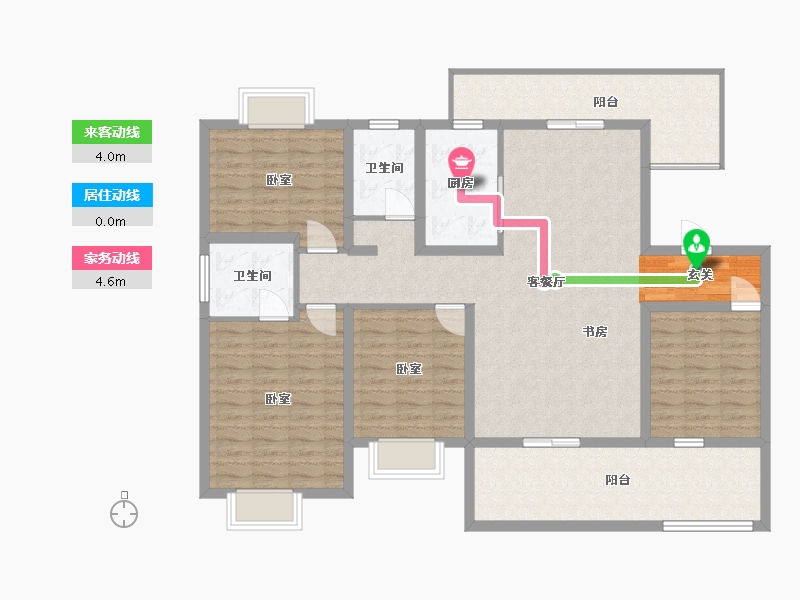 广西壮族自治区-玉林市-天湖御林湾-132.95-户型库-动静线