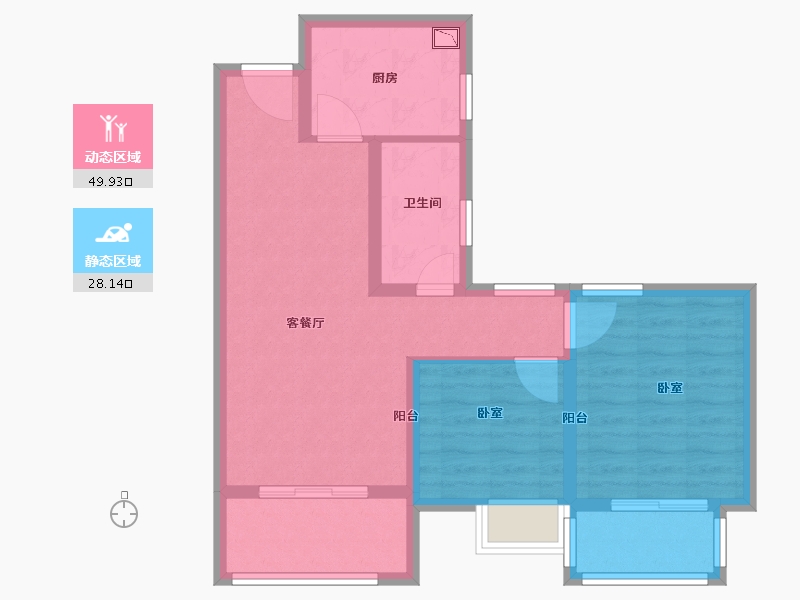 江苏省-南京市-嘉华嘉誉山-69.00-户型库-动静分区