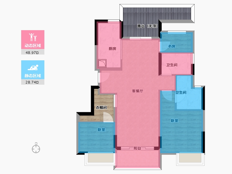 江苏省-苏州市-兴学花苑-81.77-户型库-动静分区