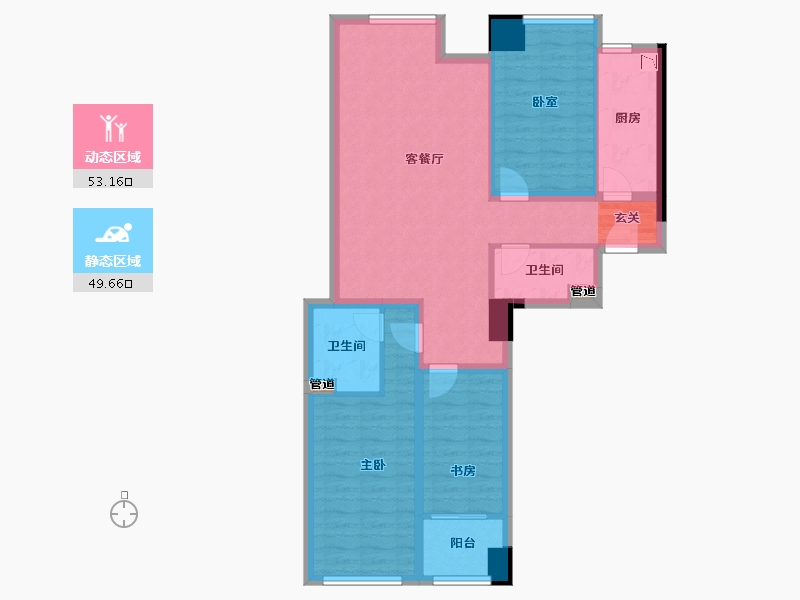 陕西省-西安市-感恩天禧-90.86-户型库-动静分区