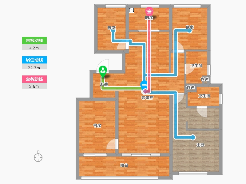 陕西省-西安市-融创观唐宸院-114.00-户型库-动静线