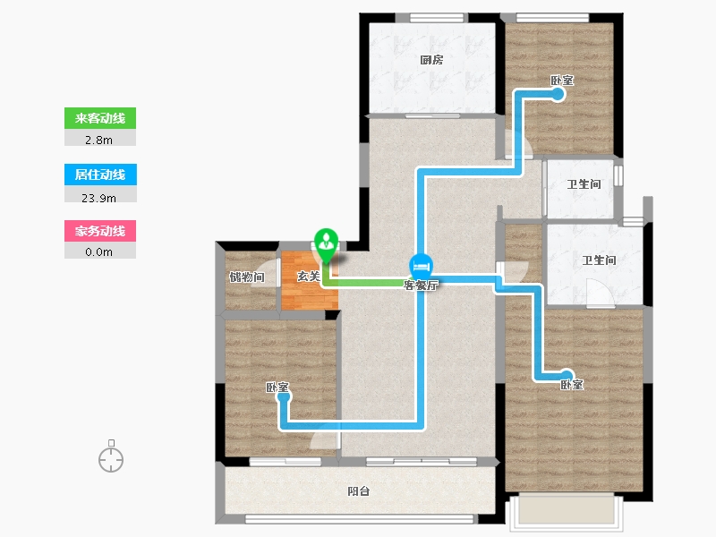 陕西省-西安市-西安碧桂园云顶-114.00-户型库-动静线