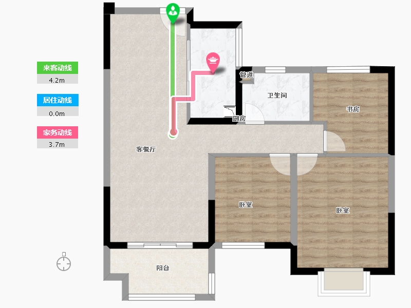 江苏省-无锡市-宜兴湖悦天境-85.00-户型库-动静线