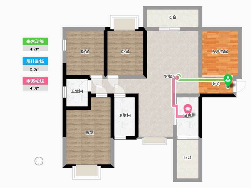 广西壮族自治区-玉林市-天湖御林湾-91.67-户型库-动静线