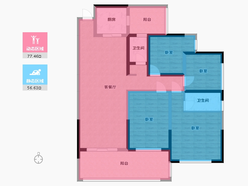 广西壮族自治区-玉林市-盛世翰林山水名城-118.62-户型库-动静分区