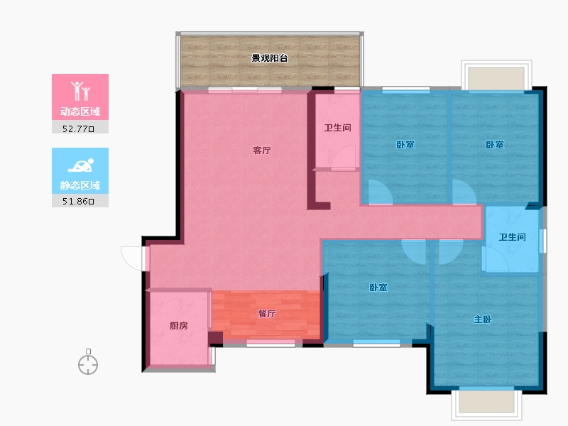 广西壮族自治区-玉林市-天润盛府-104.53-户型库-动静分区