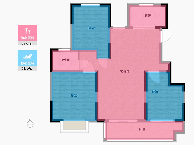 安徽省-宿州市-清华玺园-83.01-户型库-动静分区