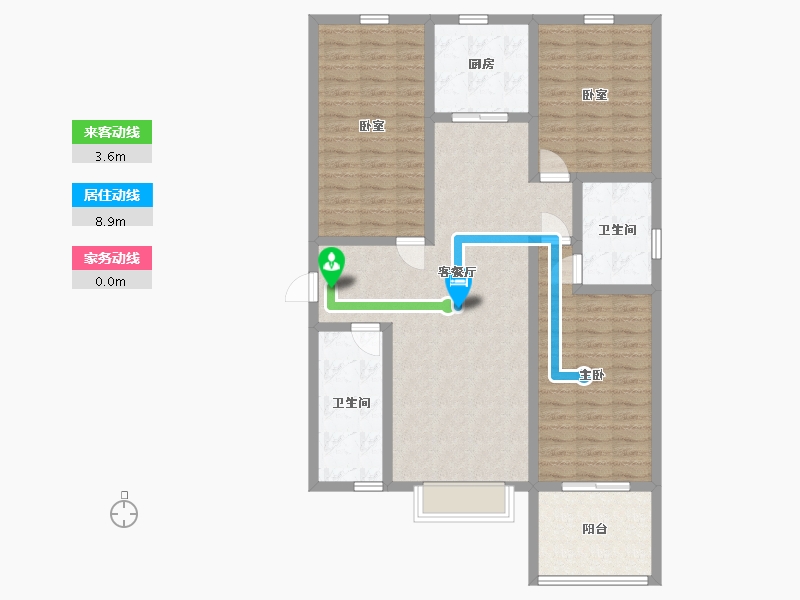 陕西省-咸阳市-滨河星城-112.34-户型库-动静线