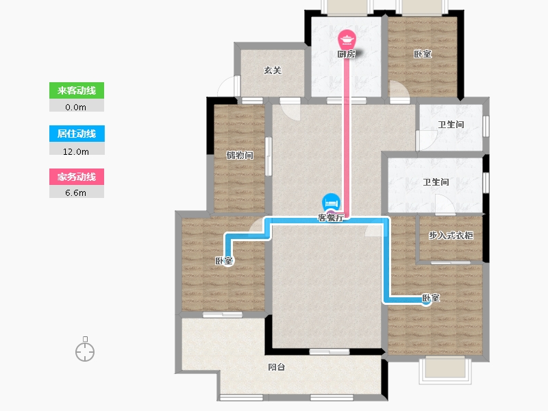 江苏省-苏州市-金科廊桥水岸-129.44-户型库-动静线