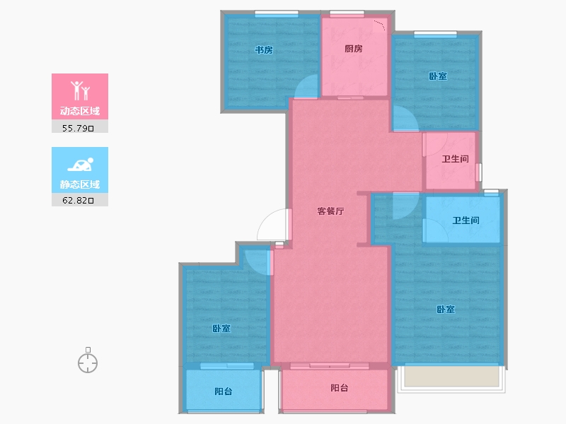 江苏省-徐州市-招商·徐州中心-107.00-户型库-动静分区